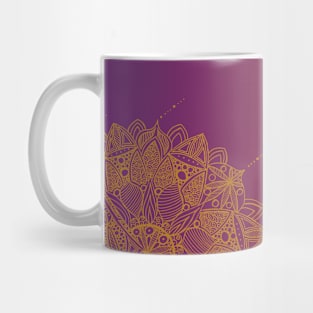 Red and Purple Mandala Pattern Mug